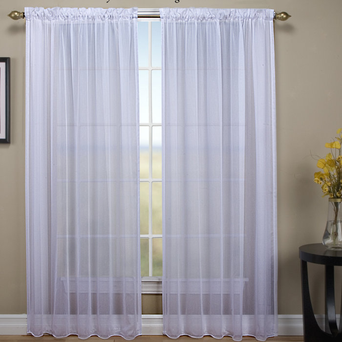 Charlton Home® Stasia Polyester Sheer Curtain Panel & Reviews Wayfair